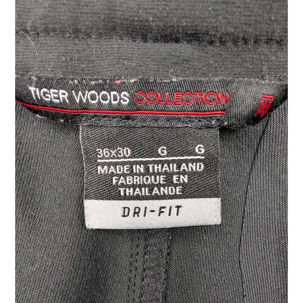 Nike Tiger Woods Pants Mens 36x30 Dri Fit Golf Black Preppy Outdoors Athleisure